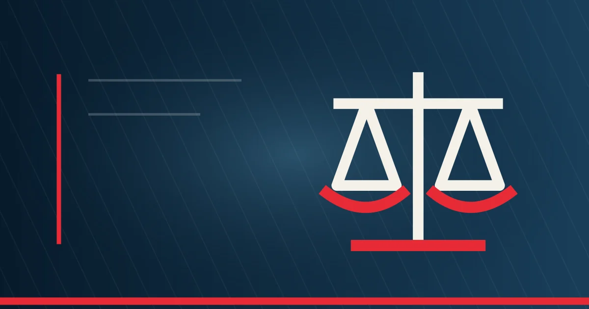 Symbolic editorial illustration about court orders, executive power and compliance disputes; not a documentary photograph.