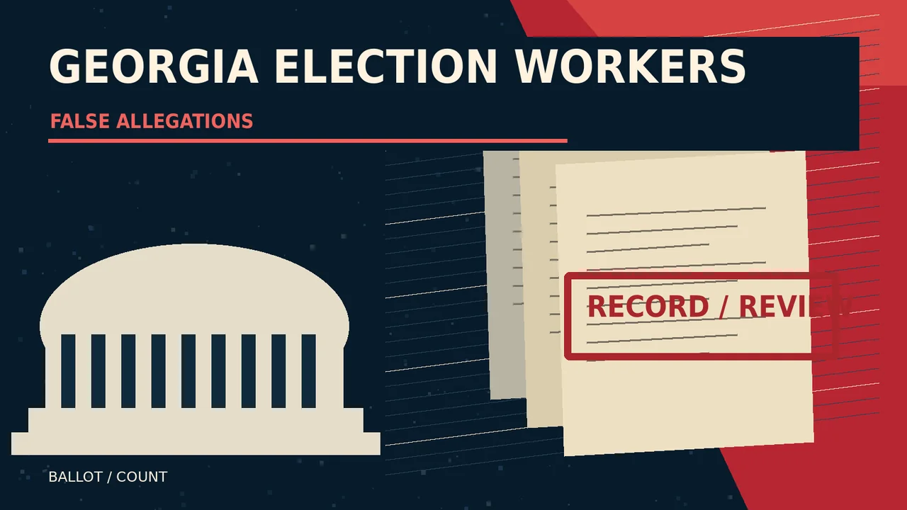 Election paperwork and a fractured red verification stamp. AI-generated symbolic editorial graphic.